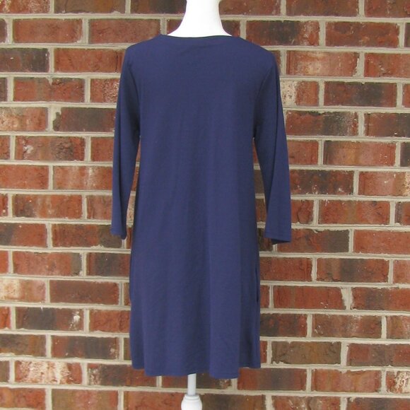 NWT Ripley Rader A line navy blue v neck casual career 4 dress has pocke… - Picture 5 of 6